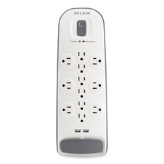 Belkin® Home/Office Surge Protector, 12 AC Outlets, 6 ft Cord, 3,996 J, White/Black