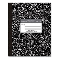 Roaring Spring® Marble Cover Composition Book, Wide/Legal Rule, Black Marble Cover, (60) 10 x 8 Sheets