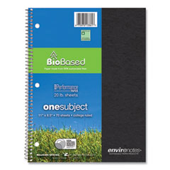Roaring Spring® Environotes BioBased Notebook, 1-Subject, Medium/College Rule, Randomly Assorted Earthtone Cover, (70) 11 x 8.5 Sheets