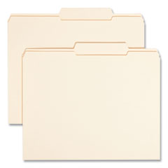 Smead™ Reinforced Guide Height File Folders, 2/5-Cut Tabs: Right of Center Position, Letter Size, 0.75" Expansion, Manila, 100/Box