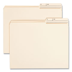 Smead™ Reinforced Guide Height File Folders, 2/5-Cut Printed Tabs: Right Position, Letter Size, 0.75" Expansion, Manila, 100/Box