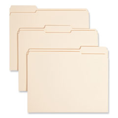 Smead™ Reinforced Tab Manila File Folders, 1/3-Cut Tabs: Assorted, Letter Size, 0.75" Expansion, 14-pt Manila, 100/Box