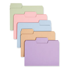 Smead™ SuperTab Colored File Folders, 1/3-Cut Tabs: Assorted, Letter Size, 0.75" Expansion, 11-pt Stock, Color Assortment 2, 100/Box