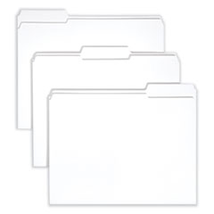 Smead™ Reinforced Top Tab Colored File Folders, 1/3-Cut Tabs: Assorted, Letter Size, 0.75" Expansion, White, 100/Box