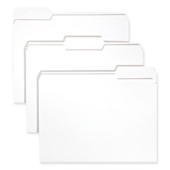 Colored File Folders, 1/3-Cut Tabs: Assorted, Letter Size, 0.75" Expansion, White, 100/Box