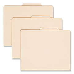 Six-Section Top Tab Classification Folders, 2" Expansion, 2 Dividers, 6 Fasteners, Letter Size, Manila, 10/Box
