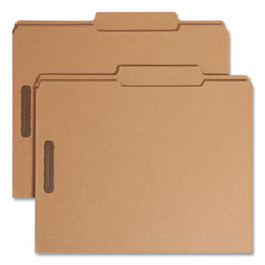 Smead™ Top Tab Fastener Folders, Guide-Height 2/5-Cut Tabs, 0.75" Expansion, 2 Fasteners, Letter Size, 11-pt Kraft, 50/Box