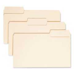 SuperTab Top Tab File Folders, 1/3-Cut Tabs: Assorted, Legal Size, 0.75" Expansion, 11-pt Manila, 100/Box