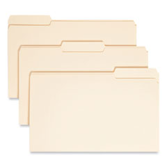 Smead™ Manila File Folders, 1/3-Cut Tabs: Assorted, Legal Size, 0.75" Expansion, Manila, 100/Box