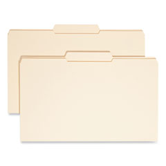 Reinforced Tab Manila File Folders, 1/3-Cut Tabs: Center Position, Legal Size, 0.75" Expansion, 11-pt Manila, 100/Box