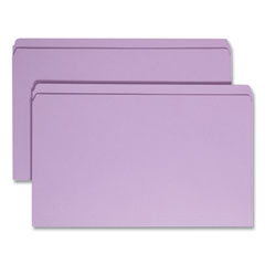 Smead™ Reinforced Top Tab Colored File Folders, Straight Tabs, Legal Size, 0.75" Expansion, Lavender, 100/Box
