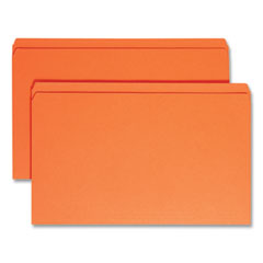 Smead™ Reinforced Top Tab Colored File Folders, Straight Tabs, Legal Size, 0.75" Expansion, Orange, 100/Box