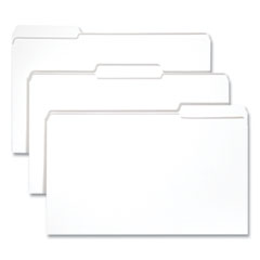 Reinforced Top Tab Colored File Folders, 1/3-Cut Tabs: Assorted, Legal Size, 0.75" Expansion, White, 100/Box