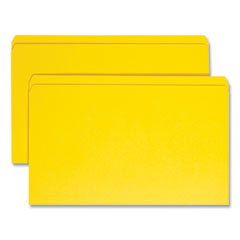 Smead™ Reinforced Top Tab Colored File Folders, Straight Tabs, Legal Size, 0.75" Expansion, Yellow, 100/Box
