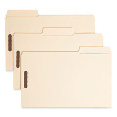 SuperTab Reinforced Guide Height Fastener Folders, 11-pt Manila, 0.75" Expansion, 2 Fasteners, Legal Size, Manila, 50/Box