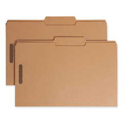 Smead™ Top Tab Fastener Folders, Guide-Height 2/5-Cut Tabs, 0.75" Expansion, 2 Fasteners, Legal Size, 17-pt Kraft, 50/Box