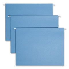 Smead™ Colored Hanging File Folders with 1/5 Cut Tabs, Letter Size, 1/5-Cut Tabs, Blue, 25/Box
