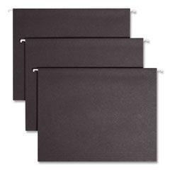 Smead™ Colored Hanging File Folders with 1/5 Cut Tabs, Letter Size, 1/5-Cut Tabs, Black, 25/Box