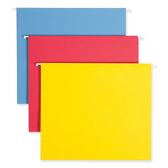 Smead™ Box Bottom Hanging File Folders, 2" Capacity, Letter Size, 1/5-Cut Tabs, Assorted Colors, 25/Box