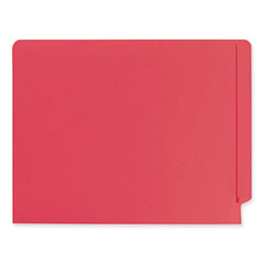 Heavyweight Colored End Tab Fastener Folders, 0.75" Expansion, 2 Fasteners, Letter Size, Red Exterior, 50/Box