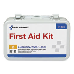 First Aid Only™ ANSI 2021 First Aid Kit for 10 People, 76 Pieces, Metal Case