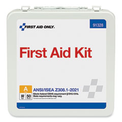 First Aid Only™ ANSI 2021 Type III First Aid Kit for 50 People, 184 Pieces, Metal Case
