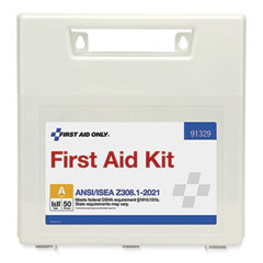 First Aid Only™ ANSI 2021 First Aid Kit for 50 People, 184 Pieces, Plastic Case