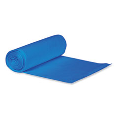 Heritage Eco Blend Max Can Liners, 60 gal, 0.8 mil, 38" x 58", Blue, 20 Bags/Roll, 5 Rolls/Carton