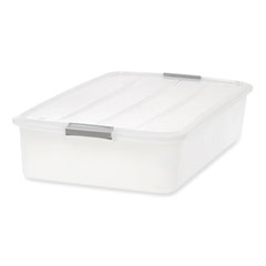 Rubbermaid® Cleverstore™ Clear Latching Storage Tote w/Lid 95 Qt