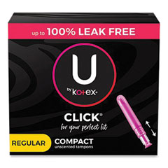 Kotex® U by Kotex Click Compact Tampons, Super, 32/Pack