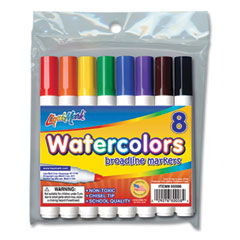 Liqui-Mark® Broadline Watercolor Markers, Broad Chisel Tip, Assorted Colors, 8/Set