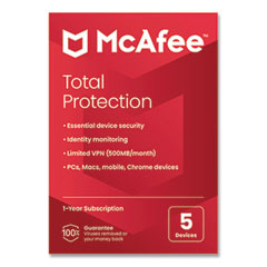 Total Protection Software, For 5 Users MCA21EST5RFLM
