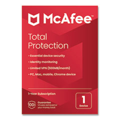 Total Protection Software, For 1 User MCAMTP21EST1RAA