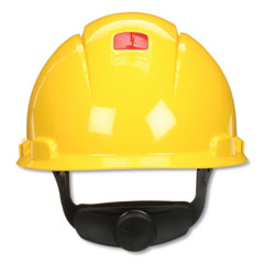 3M™ SecureFit Hard Hat with Uvicator, Four-Point Ratchet Suspension, Yellow