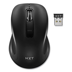 Wireless Optical USB Mouse, 2.4 GHz Frequency/23 ft Wireless Range, Left/Right Hand Use, Black NXT60885