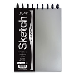 Pacon® uCreate Sketch Disc-Bound Premium Drawing Paper Pad, Unruled, Silver/Black Cover, 50 White 8.5 x 11 Sheets