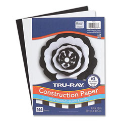 Pacon® Tru-Ray Construction Paper, 76 lb Text Weight, 9 x 12, Assorted Colors, 144/Pack