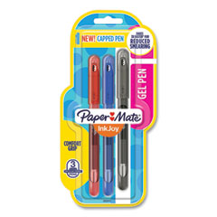 Paper Mate® InkJoy Gel Pen, Stick, Medium 0.7 mm, Assorted Ink and Barrel Colors, 3/Pack
