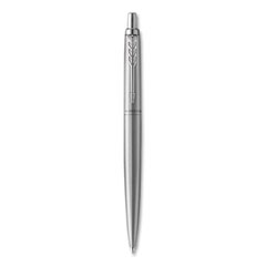 Parker® Jotter XL Retractable Ballpoint Pen, Medium Point, Blue Ink, Stainless Steel Barrel