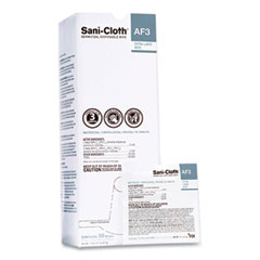 Sani Professional® Sani-Cloth AF3 Individually Wrapped Germicidal Disposable Wipes, X-Large, 1-Ply, 11.75" x 11.5", Unscented, White, 50/Box