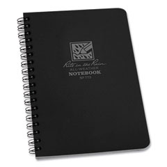 Rite in the Rain® All-Weather Wire-O Notebook, Universal: Narrow Rule and Quadrille Rule, Black Cover, (32) 7 x 4.63 Sheets