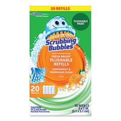 Scrubbing Bubbles® Fresh Brush Toilet Cleaning System Refill, Citrus Scent, 20/Pack