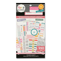 The Happy Planner® Essentials Tracker & Checklist Classic Stickers, Productivity Theme, 990/Pack