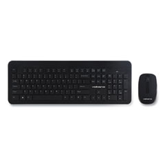 Volkano Cobalt Series Wireless Keyboard and Mouse Combo, 2.4 GHz Frequency/26 ft Wireless Range, Black