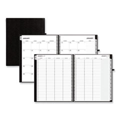 Blue Sky® Aligned Weekly/Monthly Appointment Planner, 11 x 8.5, Black Cover, 12-Month (Jan to Dec): 2024