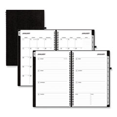 Aligned Weekly/Monthly Planner, 8 x 5, Black Cover, 12-Month (Jan to Dec): 2024