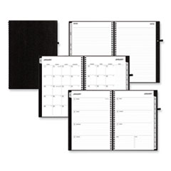 Blue Sky® Aligned Weekly/Monthly Notes Planner, 8 x 5, Black Cover, 12-Month (Jan to Dec): 2024
