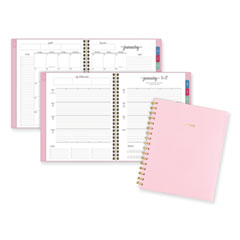 AT-A-GLANCE® Harmony Weekly/Monthly Poly Planner, 8.81 x 7.88, Pink Cover, 13-Month (Jan to Jan): 2024 to 2025