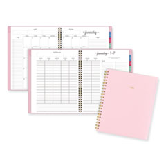 AT-A-GLANCE® Harmony Weekly/Monthly Poly Planner, 11 x 9.38, Pink Cover, 13-Month (Jan to Jan): 2024 to 2025