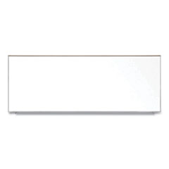 Magnetic Porcelain Whiteboard with Satin Aluminum Frame and Map Rail, 144.59 x 60.47, White Surface